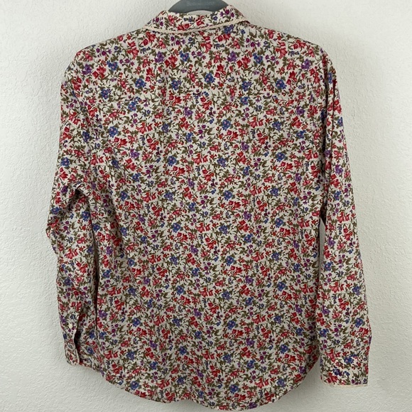 Vintage Ralph Lauren Floral Button-Up Shirt 100% Cotton size Small - Picture 6 of 8